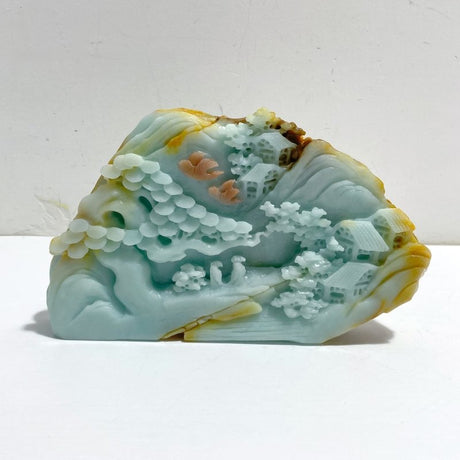 Beautiful Caribbean Calcite Landscape Pavilion Carving 5 - Wholesale Crystals