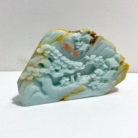 Beautiful Caribbean Calcite Landscape Pavilion Carving 5 - Wholesale Crystals