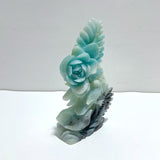 Beautiful Caribbean Calcite Mixed Pyrite Birds&Flower Carving - Wholesale Crystals