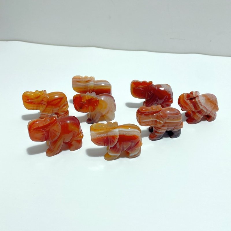Beautiful Carnelian Elephant Carving Wholesale - Wholesale Crystals