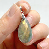 Beautiful Cut Faceted Labradorite Waterdrop Pendants Wholesale - Wholesale Crystals