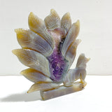 Beautiful Geode Druzy Agate Nine - tailed Fox Carving 4 - Wholesale Crystals