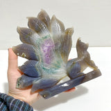 Beautiful Geode Druzy Agate Nine - tailed Fox Carving 6 - Wholesale Crystals