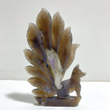 Beautiful Geode Druzy Agate Nine - tailed Fox Carving 8 - Wholesale Crystals