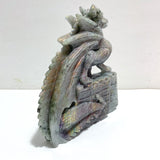 Beautiful Labradorite Flying Dragon Castle Carving - Wholesale Crystals