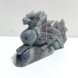 Beautiful Labradorite Flying Dragon Castle Carving -Wholesale Crystals