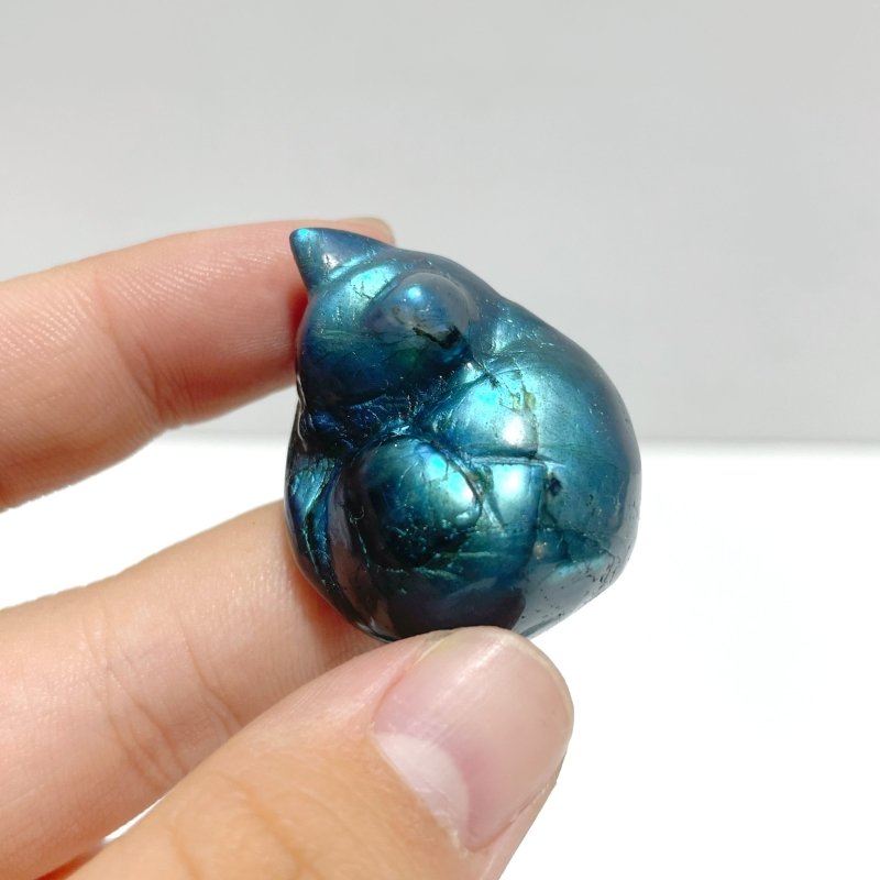 Beautiful Labradorite Sleeping Cat Carving Wholesale - Wholesale Crystals