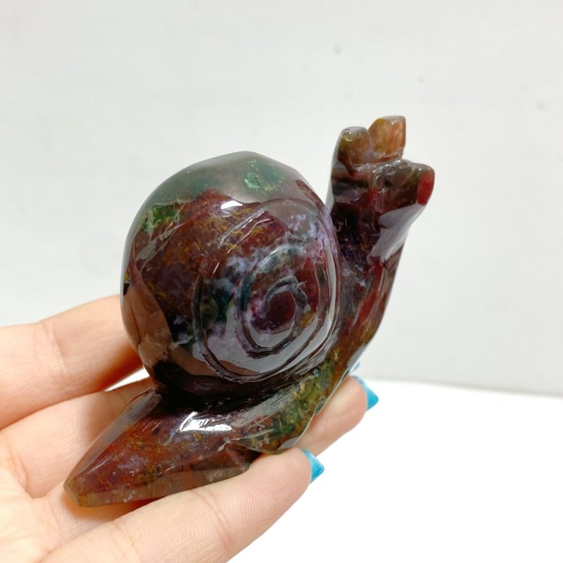 Beautiful Large Ocean Jasper Snails Carving Wholesale - Wholesale Crystals