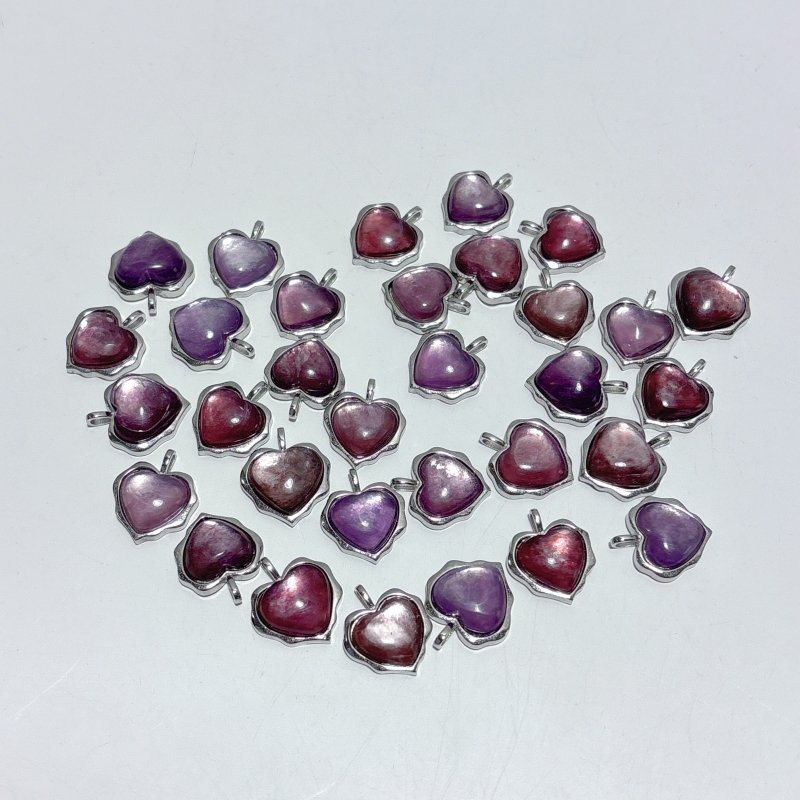 Beautiful Lepidolite Heart Pendant Wholesale - Wholesale Crystals