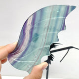Beautiful Rainbow Fluorite Flying Dragon Wing With Stand - Wholesale Crystals