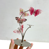 Beautiful Rhodonite Mixed Quartz Butterfly Flower Carving With Stand Wholesale -Wholesale Crystals