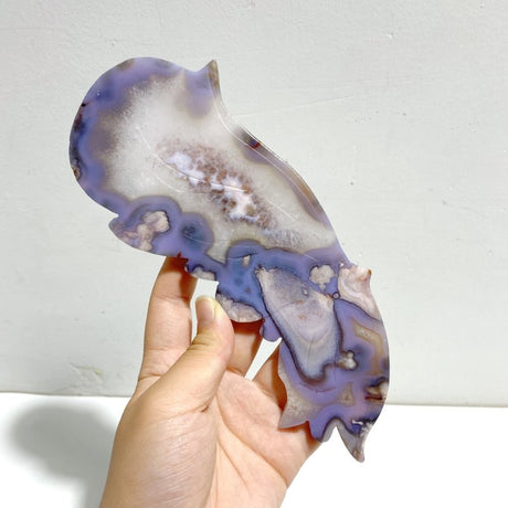 Beautiful Sakura Flower Agate Butterfly Wing Carving With Stand - Wholesale Crystals