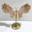 Beautiful Sakura Flower Agate Butterfly Wing Carving With Stand -Wholesale Crystals