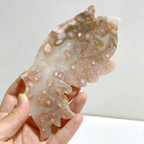 Beautiful Sakura Flower Agate Butterfly Wing Carving With Stand -Wholesale Crystals