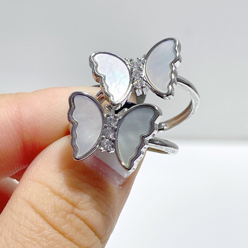 Beautiful Shell Butterfly Ring Wholesale - Wholesale Crystals