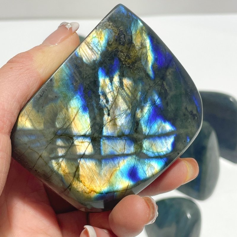 Beautiful Small Flash Blue Yellow Labradorite Home Decor Wholesale - Wholesale Crystals