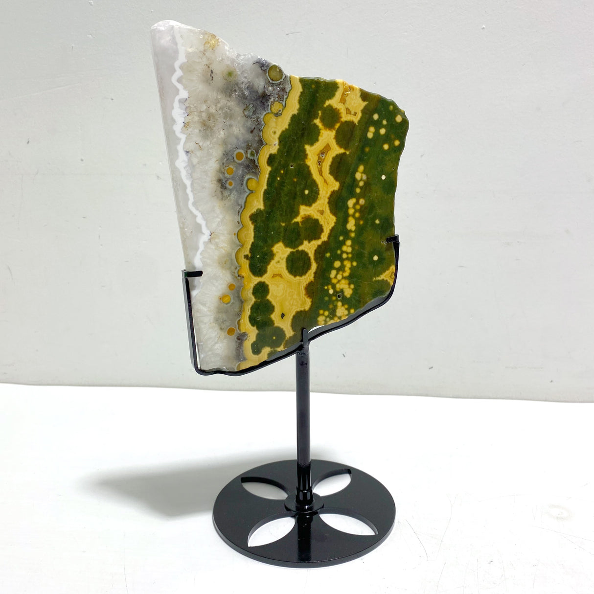 Unique 8th Vein Ocean Jasper Slab With Stand #9