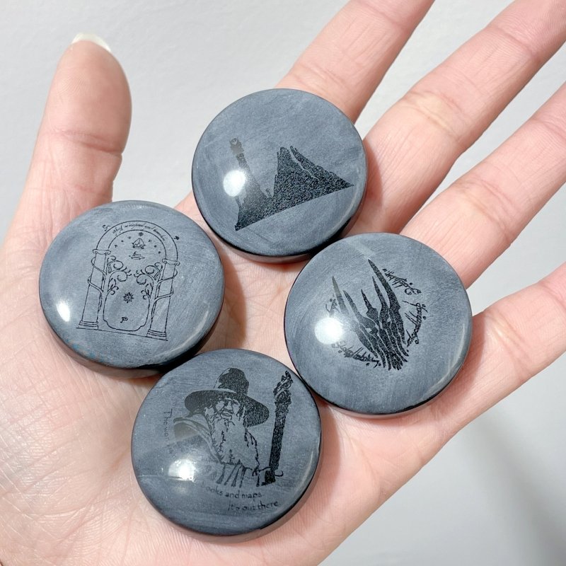 Black Obsidian Engraved The Lord of the Rings Wholesale - Wholesale Crystals