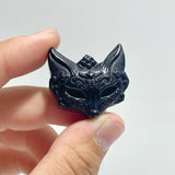 Black Obsidian Fox Face Carving Wholesale - Wholesale Crystals