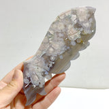 Black Sakura Flower Agate Butterfly Wing Carving With Stand -Wholesale Crystals