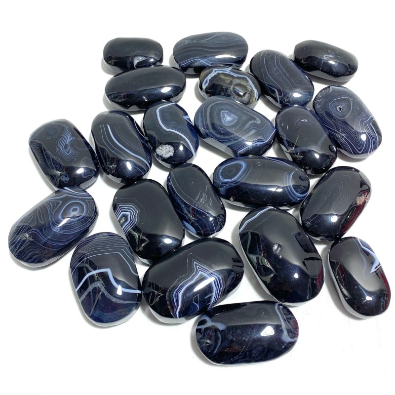 Black Stripe Agate Palm Wholesale - Wholesale Crystals
