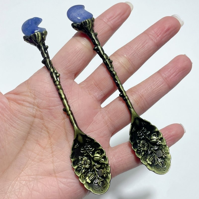 Blue Aventurine Mini Moon Coffee Spoon Wholesale - Wholesale Crystals