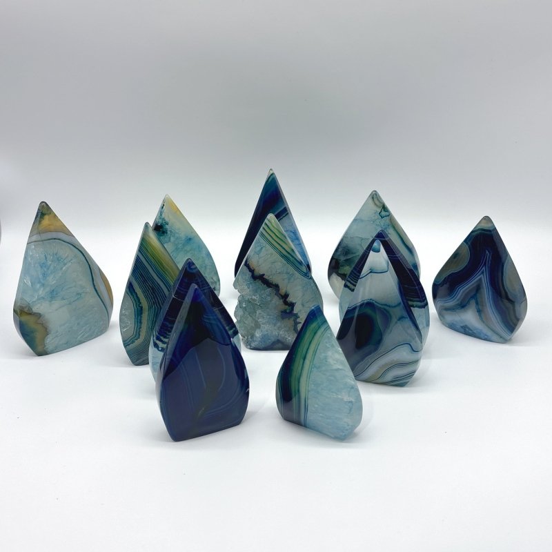 Blue Dyed Agate Arrow Head Shape Wholesale - Wholesale Crystals