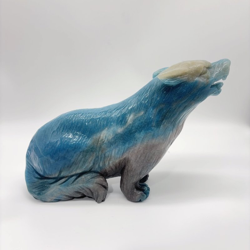 Blue Trolleite Wolf Crystal Carving -Wholesale Crystals