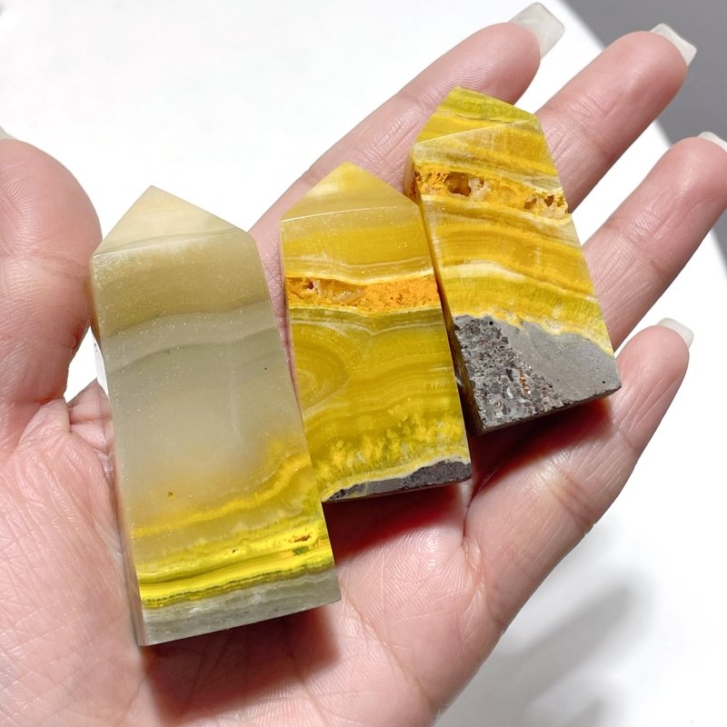 Bumble Bee Jasper Point Tower Wholesale - Wholesale Crystals