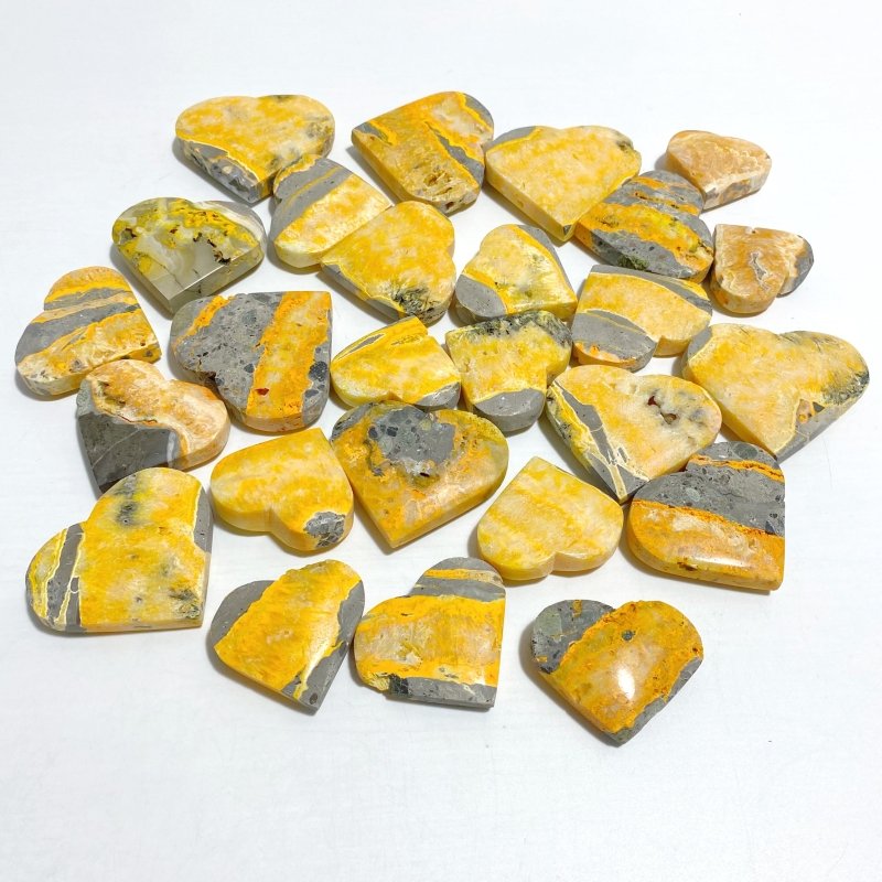 Bumblebee Jasper Heart Wholesale - Wholesale Crystals