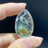6 Pieces Fish Garden Quartz Inner Scene Carving