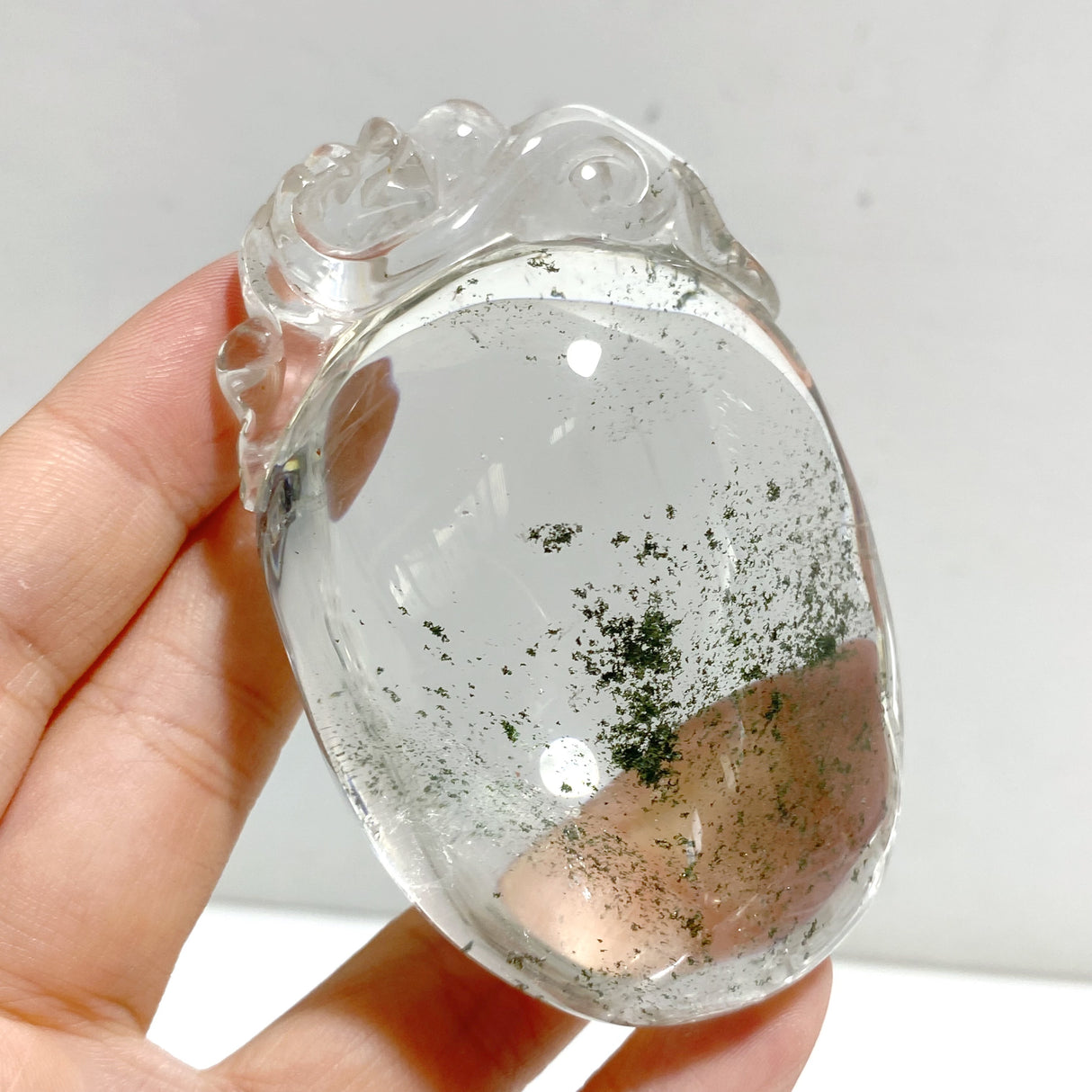 Unique Garden Quartz Chinese Dragon Carving For Making Jewelry DIY Pendant