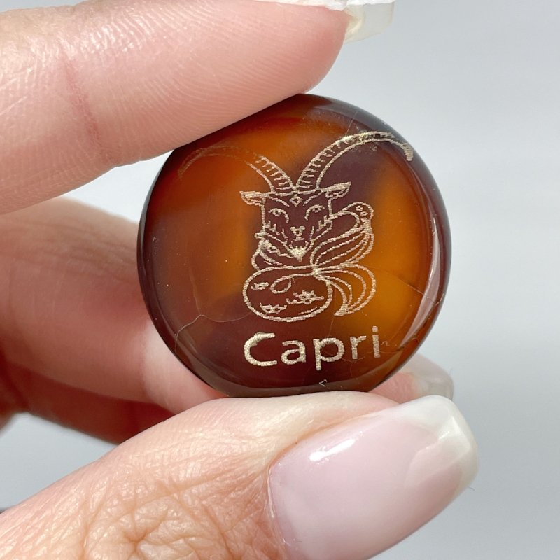 Carnelian 12 Zodiac Small Round Slices DIY Accessories - Wholesale Crystals