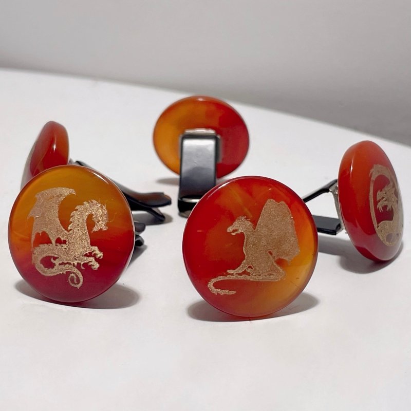 Carnelian Engraved Dragon Car Air Vent Clips Wholesale Car Accessories - Wholesale Crystals