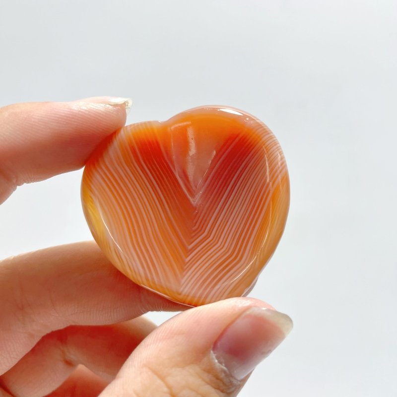 Carnelian Worry Stones Heart Wholesale - Wholesale Crystals