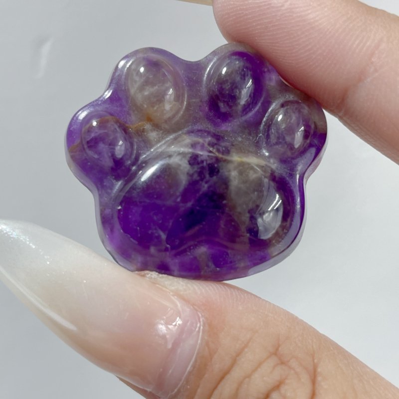 Cat Paw Chevron Amethyst Carving Wholesale - Wholesale Crystals