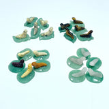 Caterpillar On Leaf Mini Carving Wholesale Tiger Eye Rose Quartz - Wholesale Crystals