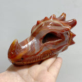 9 Pieces Carnelian Dragon Head Carving