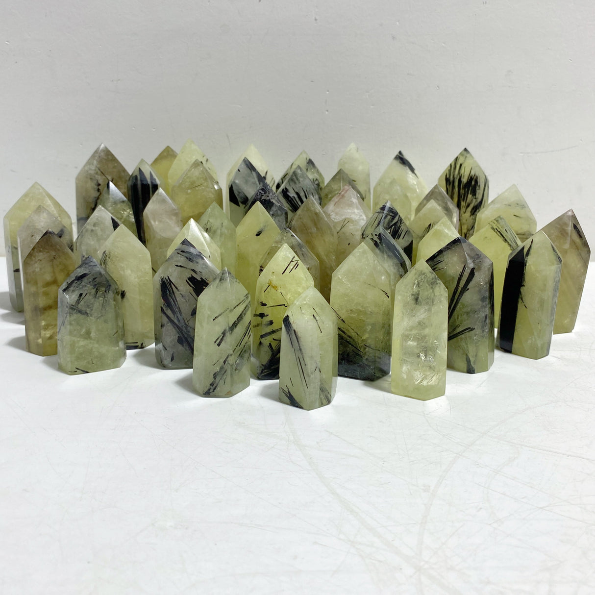 45 Pieces Heat Treatment Citrine Mixed Black Tourmaline Tower Point