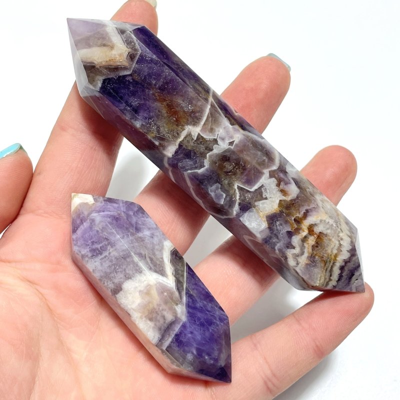 Chevron Amethyst Double Points Wholesale - Wholesale Crystals