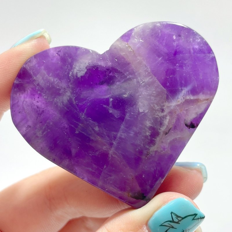 Chevron Amethyst Heart Shape Wholesale - Wholesale Crystals