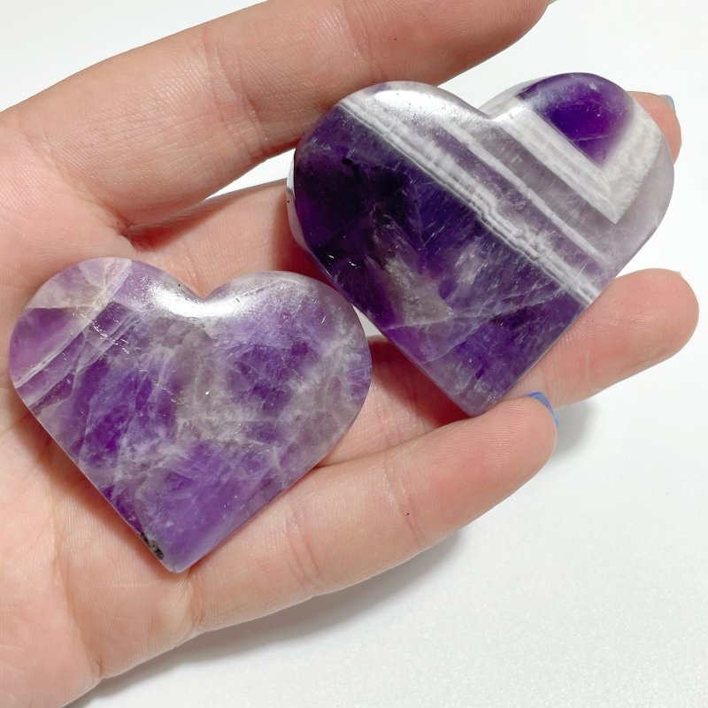 Chevron Amethyst Heart Shape Wholesale - Wholesale Crystals