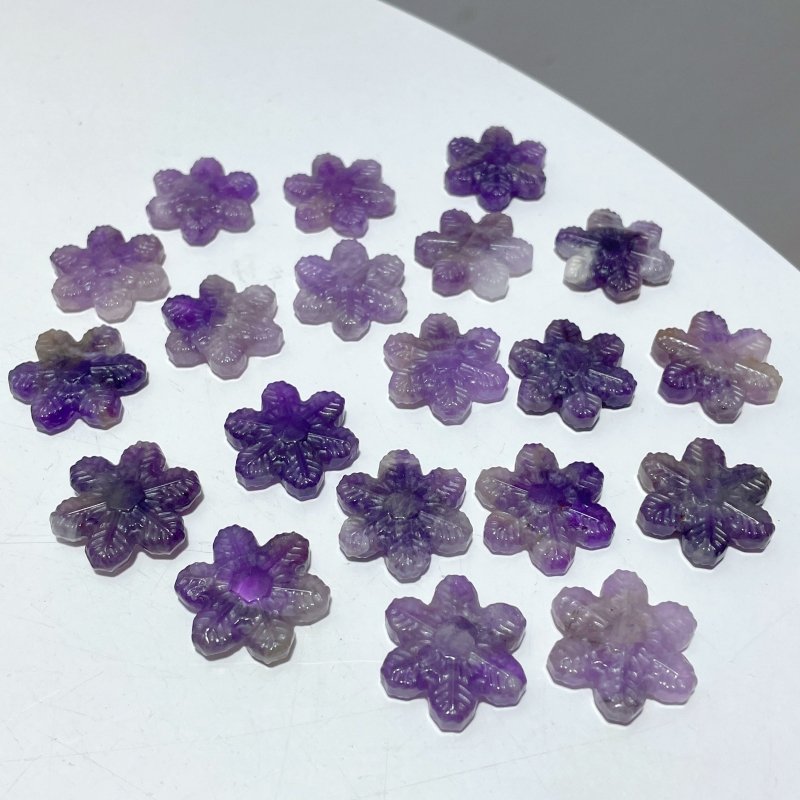 Chevron Amethyst Snowflake Carving Wholesale - Wholesale Crystals