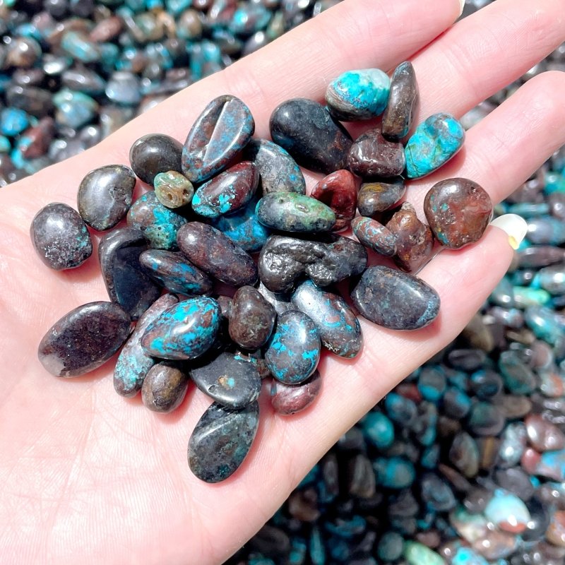 Chrysocolla Mixed Malachite Gravel Chips Wholesale - Wholesale Crystals