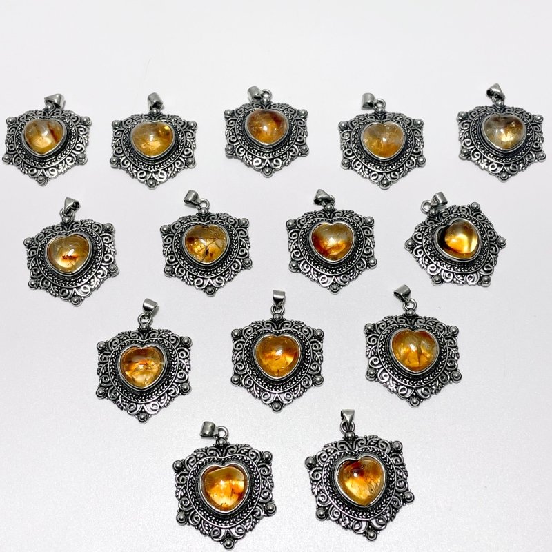 Citrine Heart Pendant Wholesale - Wholesale Crystals