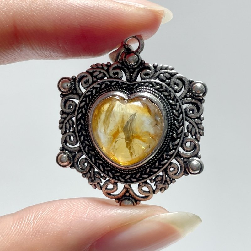 Citrine Heart Pendant Wholesale - Wholesale Crystals