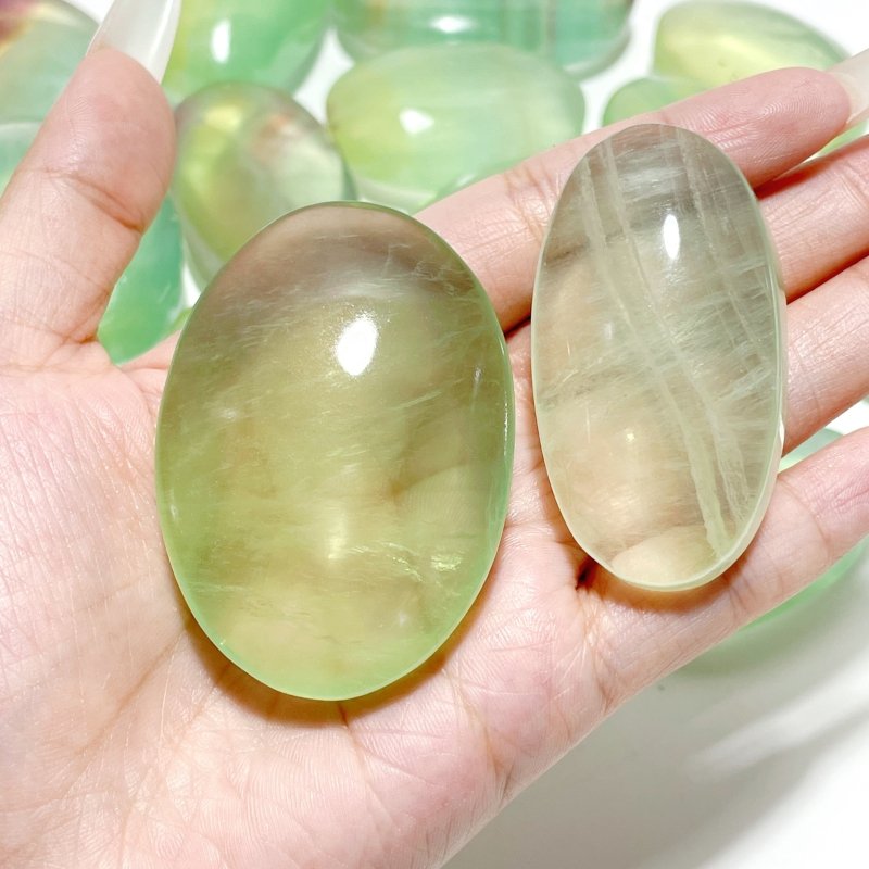 Clear Green Fluorite Palm Wholesale - Wholesale Crystals