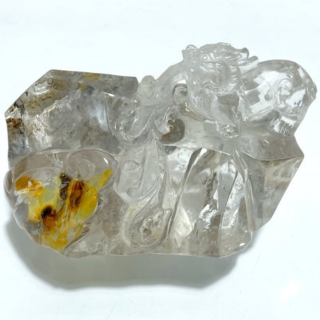 Clear Quartz Auspicious Beasts Kirin in Chinese Mythology Carving For Collection - Wholesale Crystals