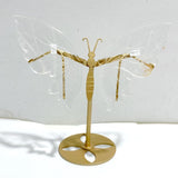 Clear Quartz Butterfly Wing Carving With Stand -Wholesale Crystals