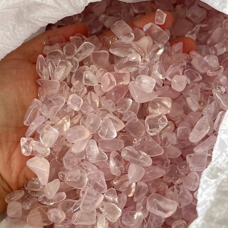Clear Rose Quartz Gravel Chips Wholesale - Wholesale Crystals